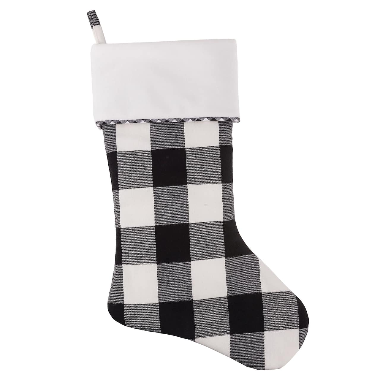 Haute Decor HangRight™ 20" Black & White Buffalo Check Stocking, 2ct.